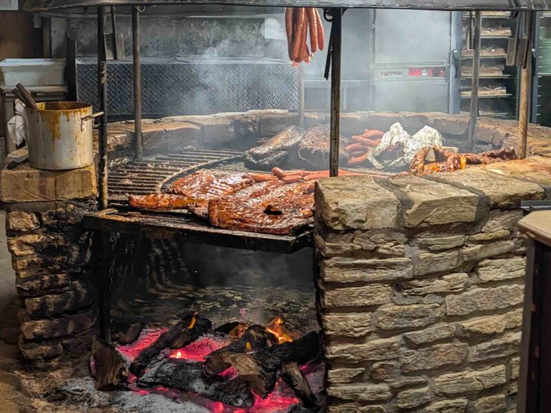 The barbecue pit at Salt Lick in Driftwood, Texas