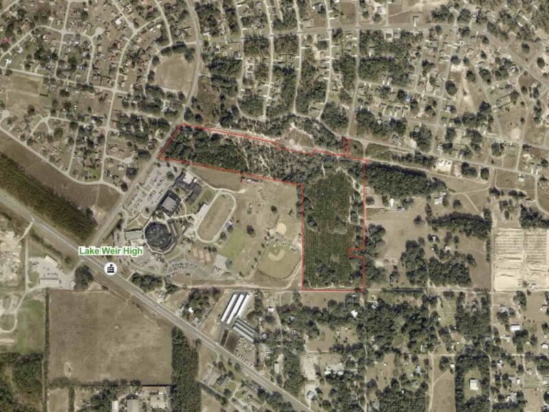 The proposed site for the 176 home Oak Shores Estates development