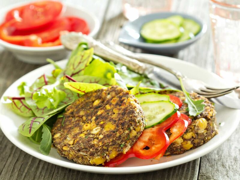Vegan plate of food