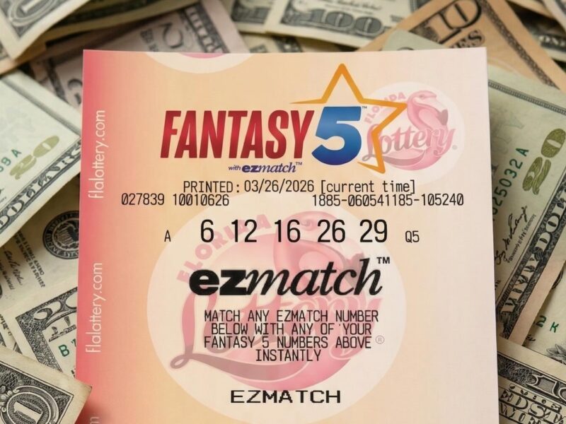 Winning Fantasy 5 ticket