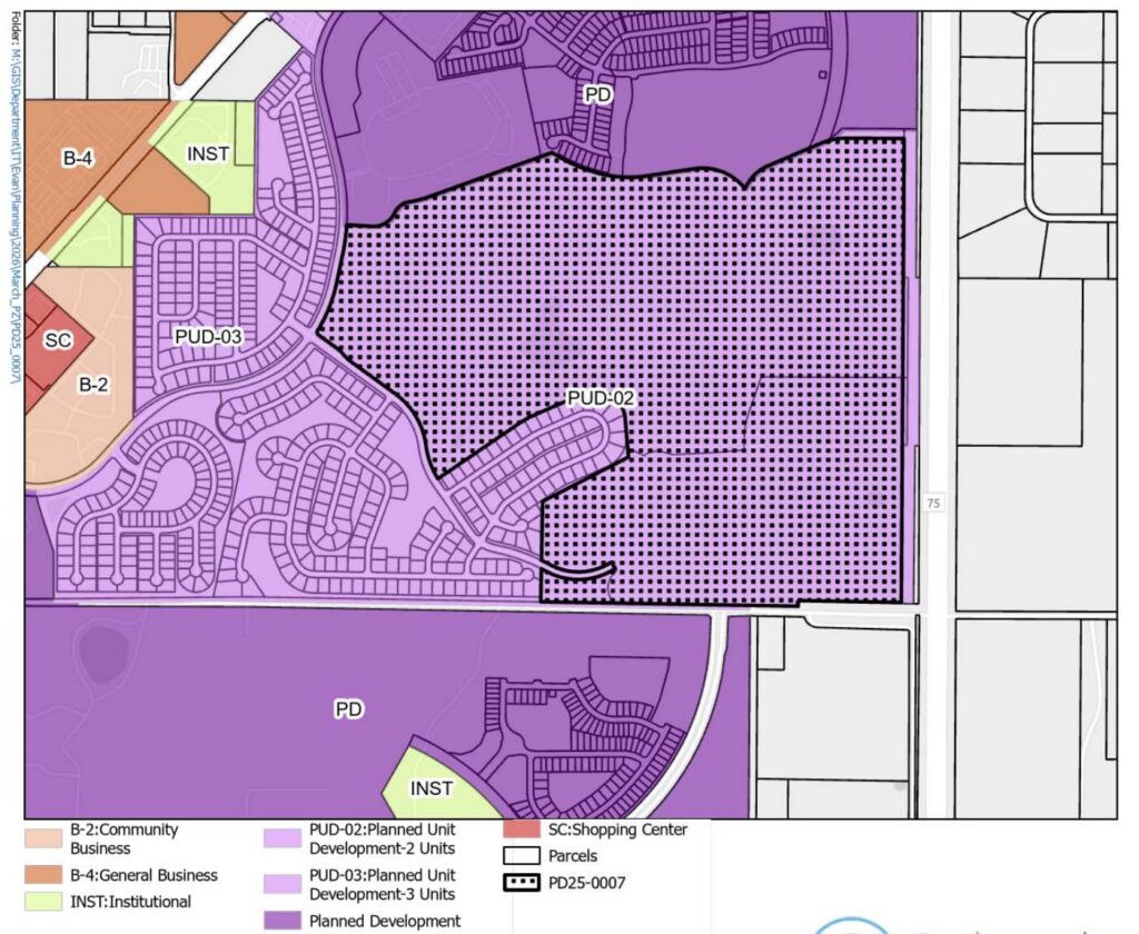Zoning classifications around the property