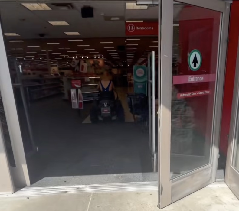 A man on a lawnmower entered the Target in Ocala on Saturday, April 25 - Man gets through entrance