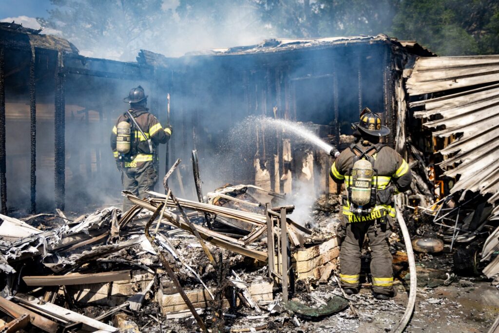 Firefighters attack mobile home fire in Ocala on April 14