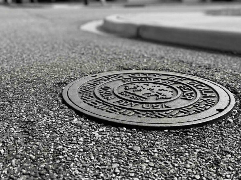 Manhole cover for the city of Ocala
