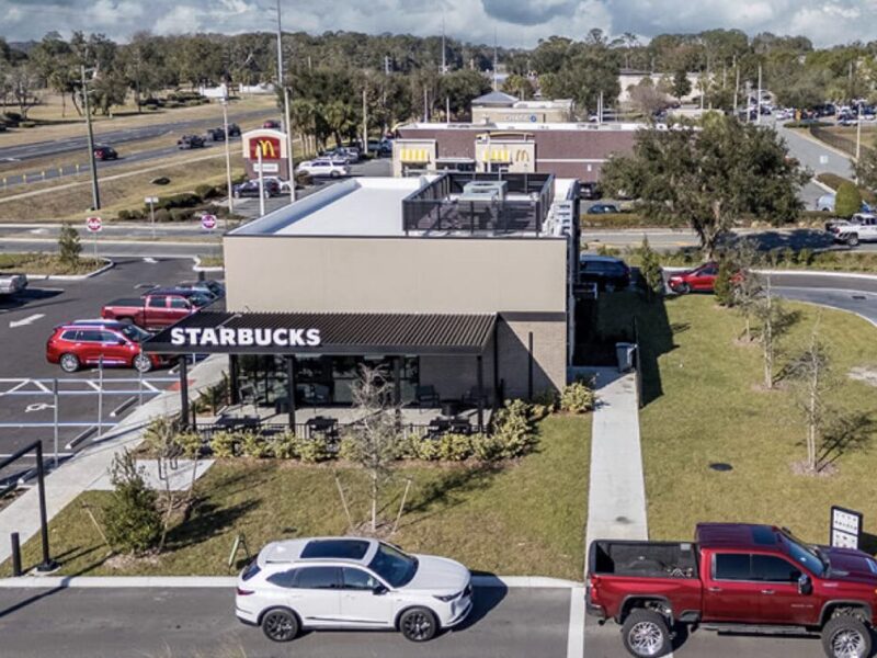 The Starbucks at 2555 NW 46th Terrace in Ocala