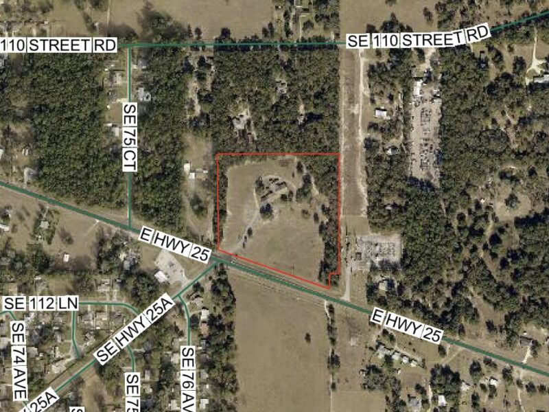 The multi acre site sought for the new self storage facility in south Marion County