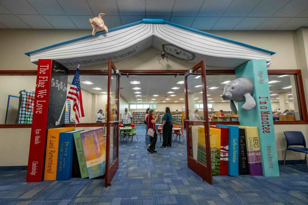 The new childrens area is thousands of square feet in size