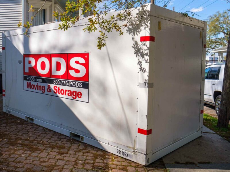 A PODS moving and storage unit