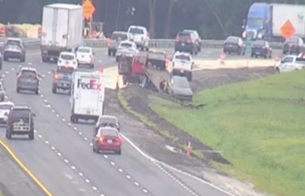 A camera shows part of one of the accidents on I 75 on May 19, 2026