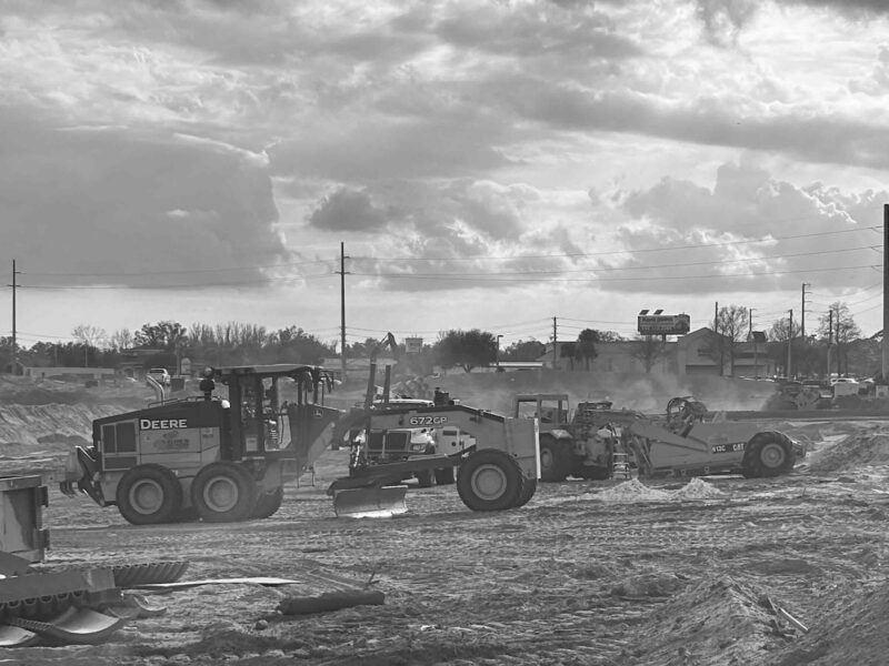 A construction site in Ocala in February 2026
