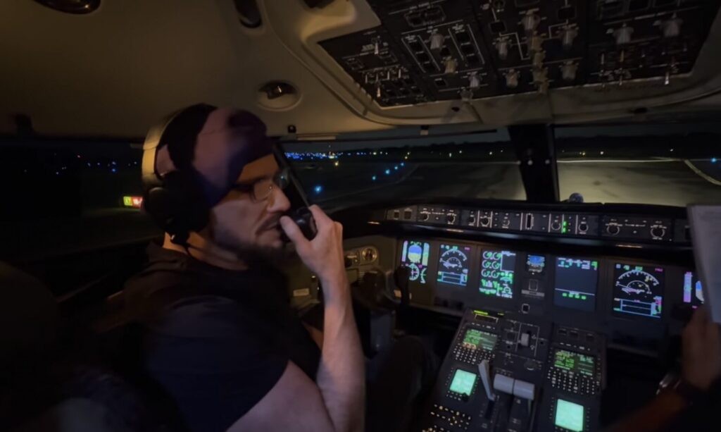 John Travolta piloting a private plan to Cannes Film Festival with his daughter on board
