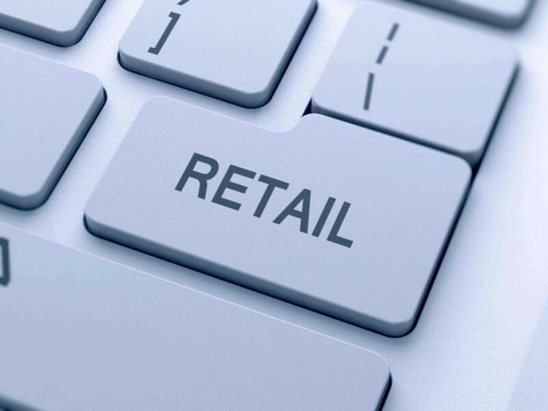 Retail button on a keyboard