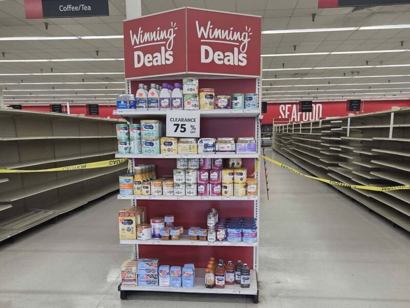 Shelves are empty at the Winn Dixie in Belleview