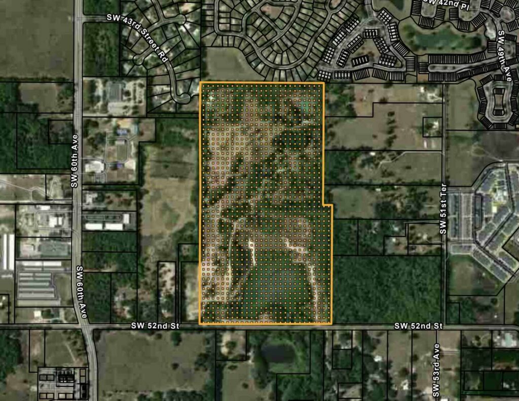 The parcel is located in southwest Ocala