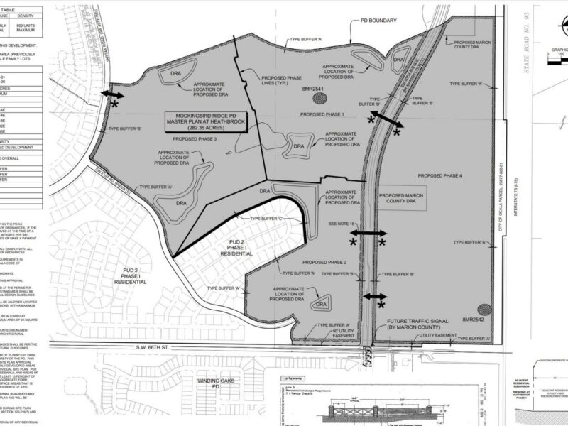 The plan for the new Mockingbird Ridge development sought for the final, undeveloped portion of Heath Brook