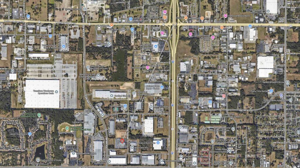 The property is just about a mile from the Interstate 75, State Road 40 interchange in Ocala