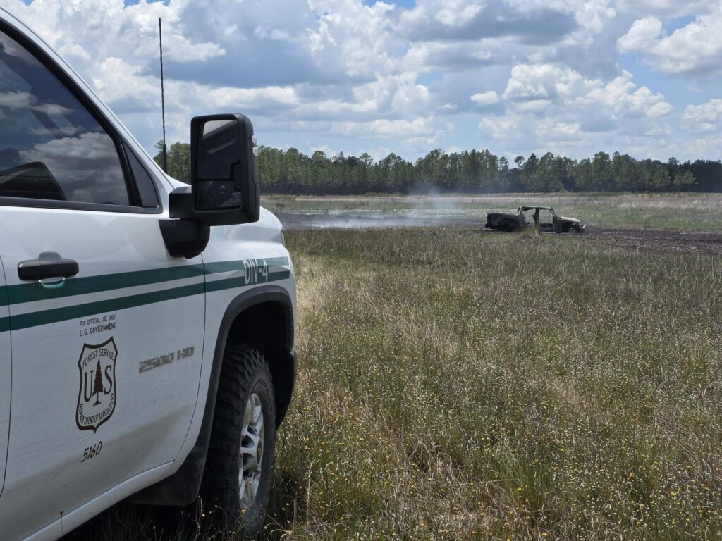 Vehicle fire sparked wildfire in Ocala