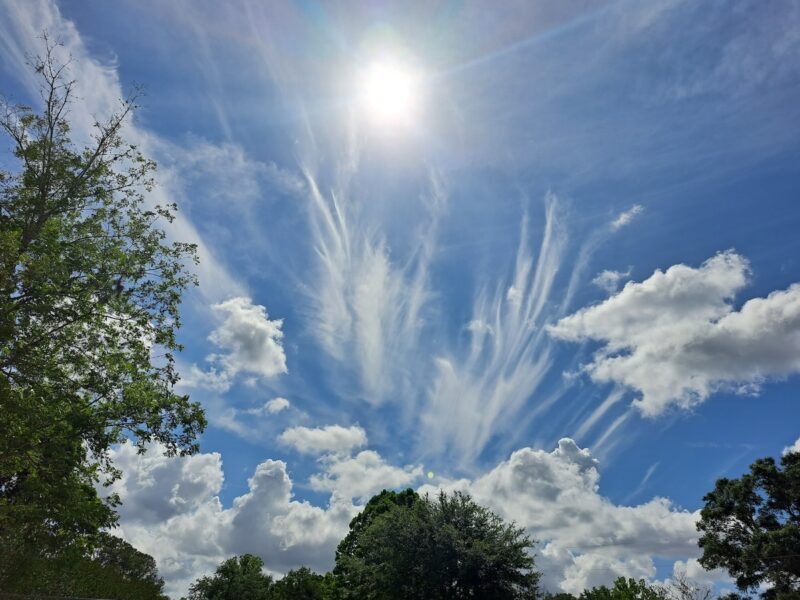 Wispy clouds stretch across Ocala Park Estates sky
