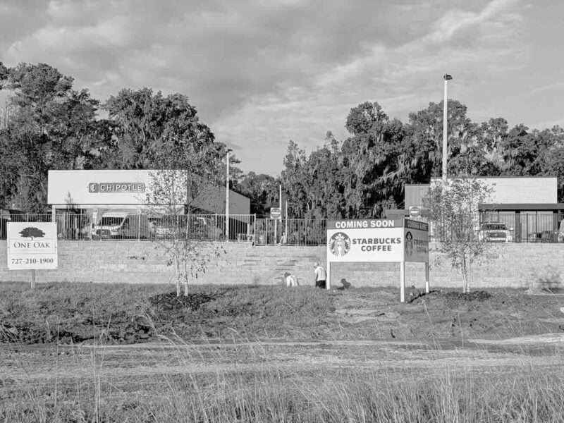 A Chipotle and Starbucks in Belleview in October 2025, before they opened to the general public.