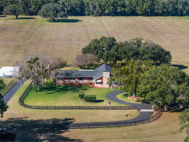 An aerial view of 10880 NW 160th Avenue in Morriston