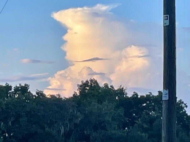 Distinct cloud formation spotted over Reddick