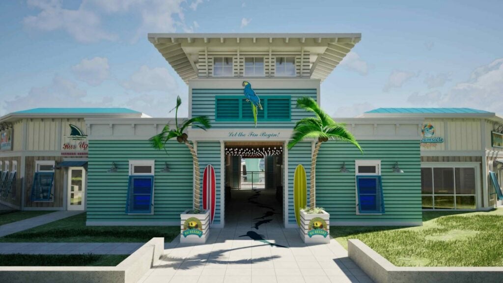 Front entrance to Camp Margaritaville Orange Lake RV Resort