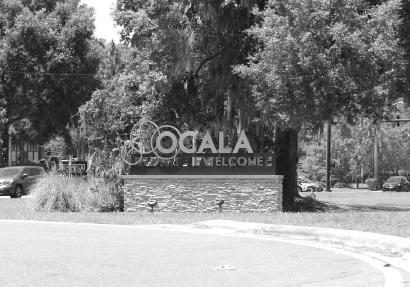 Ocala Welcome Gateway Sign on Silver Springs Boulevard