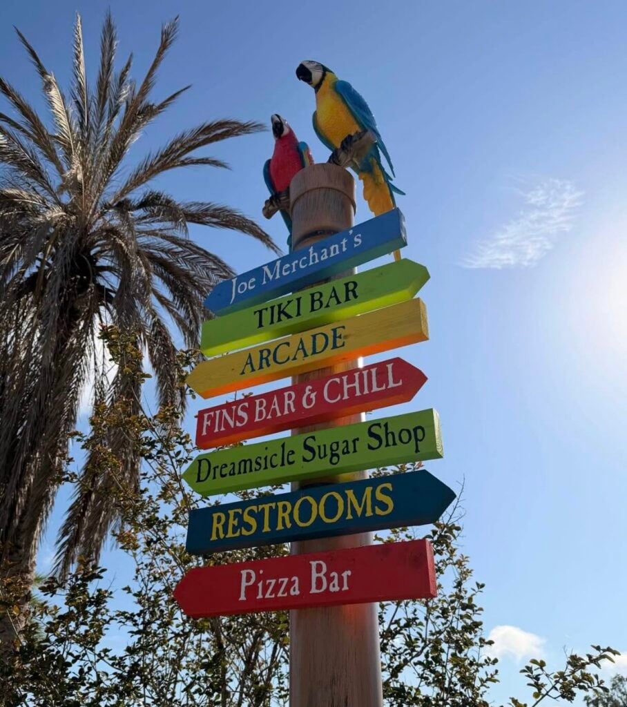 One of the signs at the new Camp Margaritaville Orange Lake RV Resort