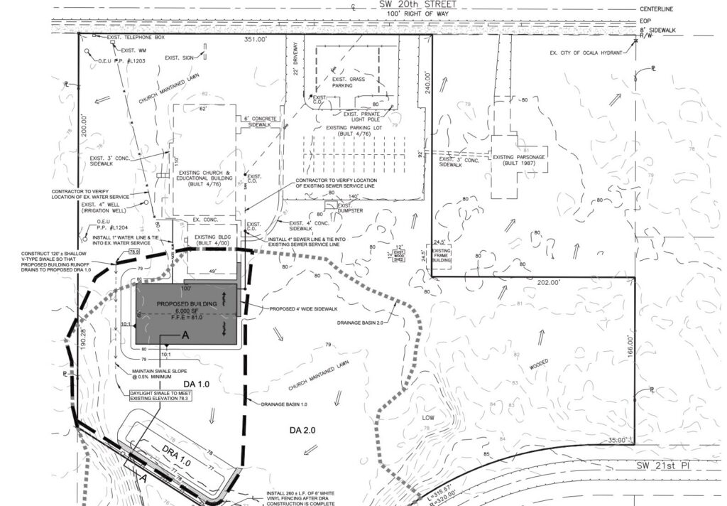 The church s property where the new building will be constructed