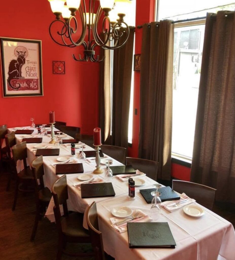The interior dining room at La Cuisine in Ocala
