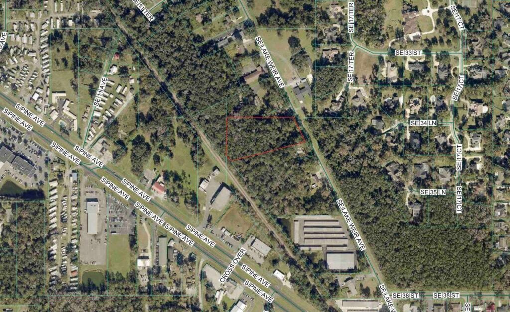 The multi acre plot is situated along SE Lake Weir Avenue, in Ocala