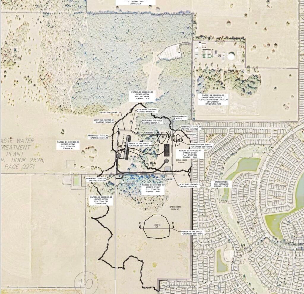 The parcel where the new drone flying field is proposed