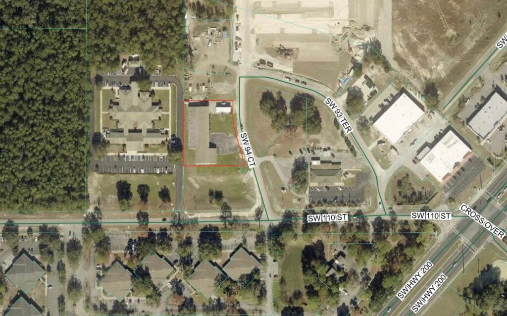 The property is situated in southwest Ocala, within the West 200 Business Park