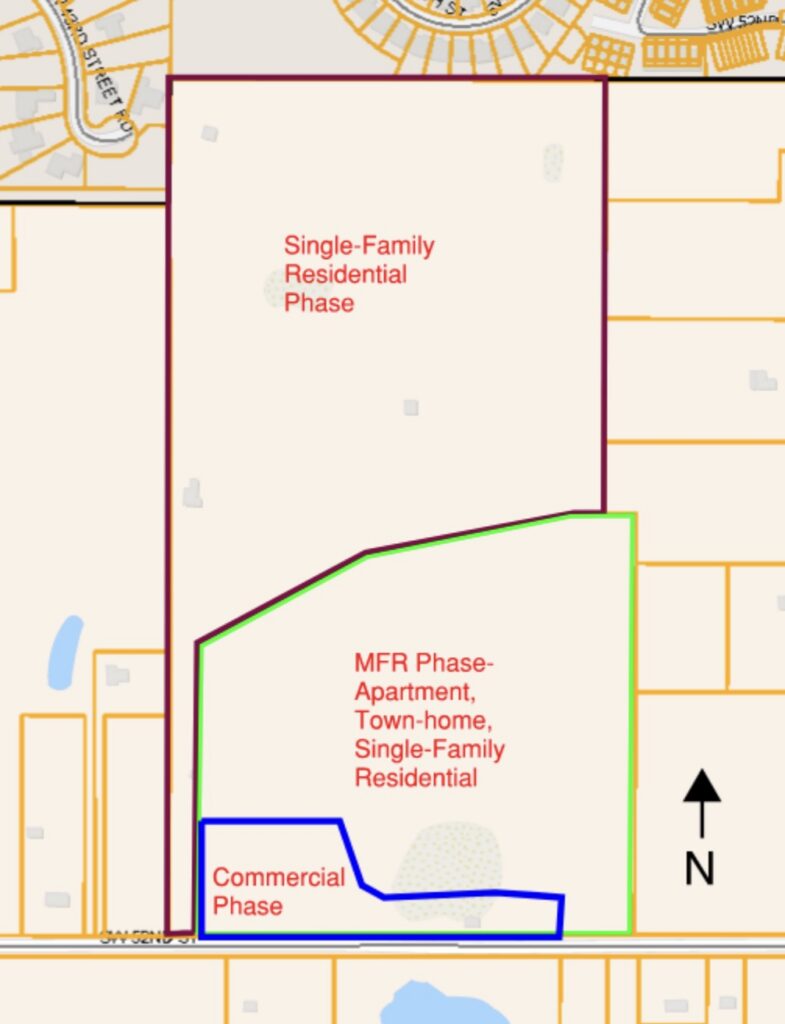 A layout of the proposed development