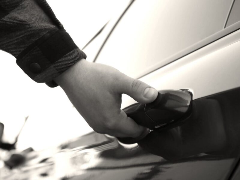 Hand opening car door handle
