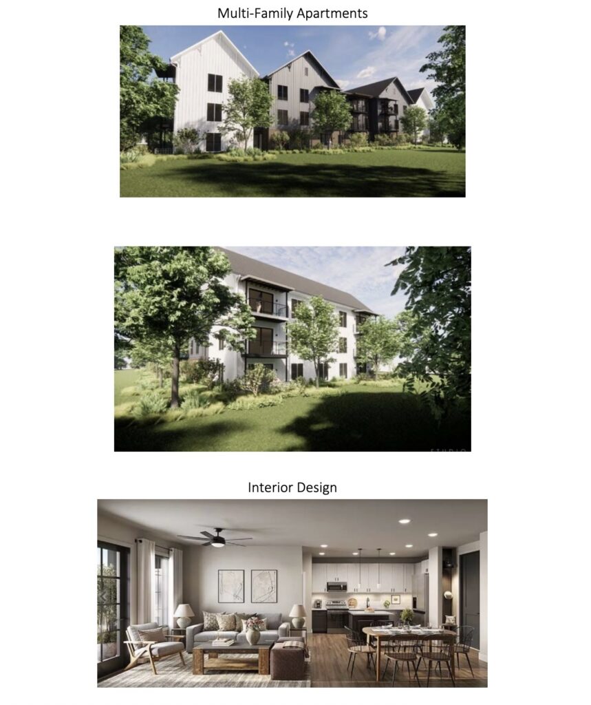 Multi family apartments at the proposed development
