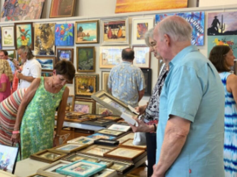Shoppers at Art in the Attic hosted by the Marion Cultural Alliance
