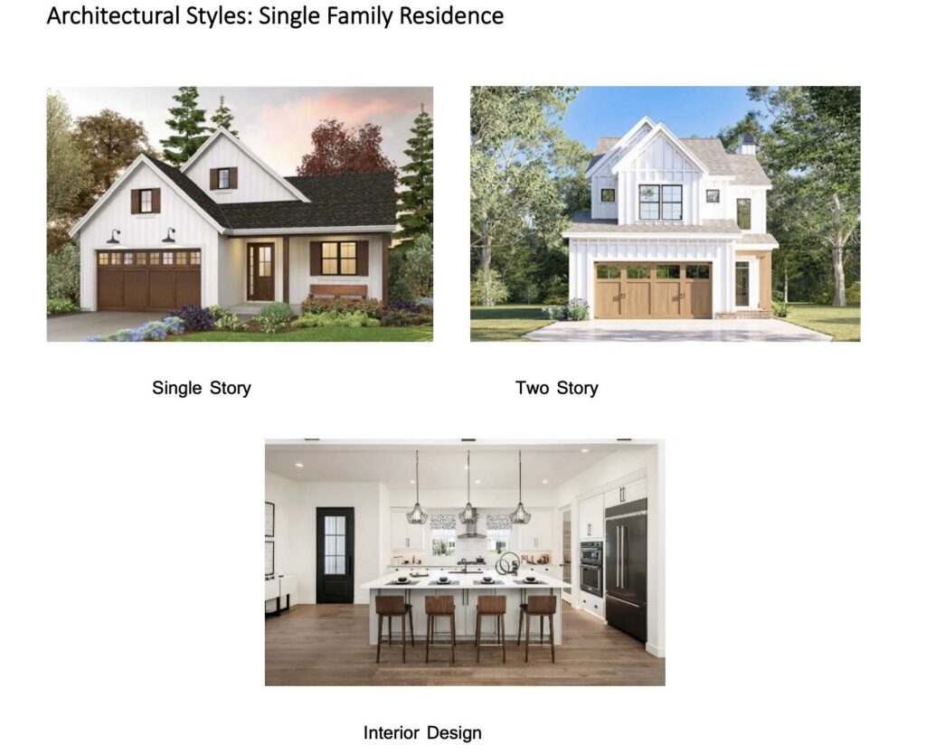 Single family residences at the new development