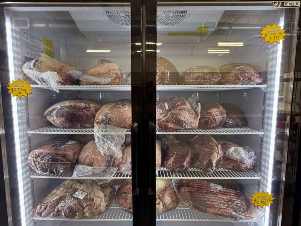 Some of the meats on sale at La Familia Meat - Seafood in Ocala