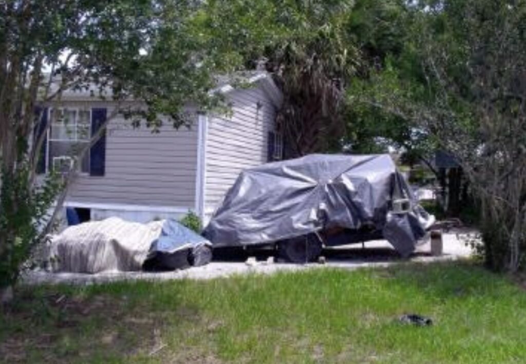Trash piled up at 14273 SE 62nd Court in Summerfield