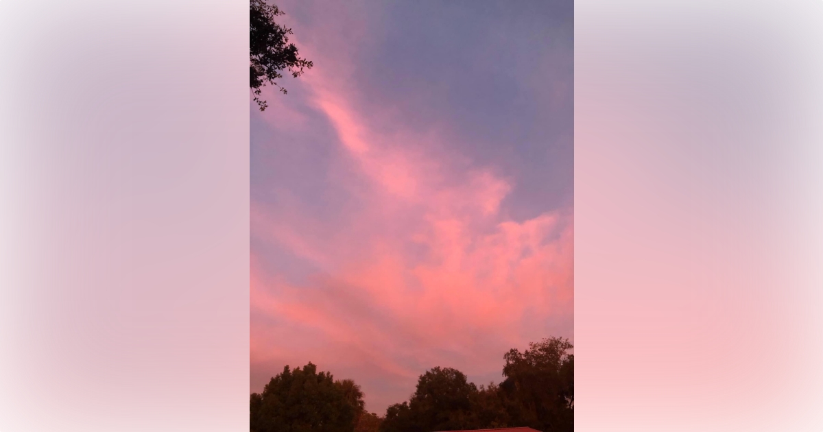 Gorgeous Pink Sunset Over Belleview 